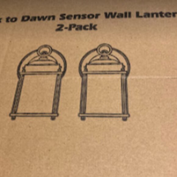 Dusk to Dawn Sensor Outdoor Wall Sconces Black 2 Pk - Picture 3 of 11